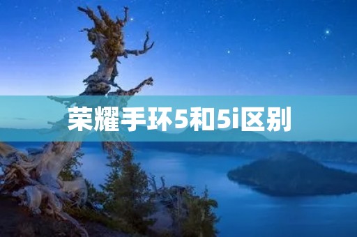 荣耀手环5和5i区别:哪款更适合你?