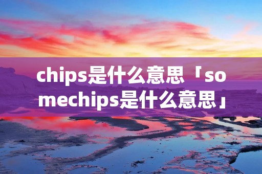 chips是什么意思「somechips是什么意思」