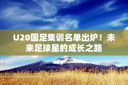 U20国足集训名单出炉！未来足球星的成长之路