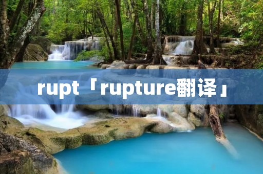 rupt「rupture翻译」