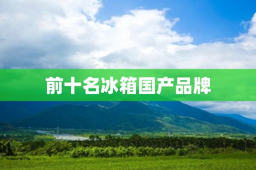 前十名冰箱国产品牌：选择优质冰箱从这里开始