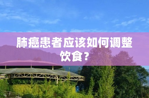 肺癌患者应该如何调整饮食? 肺癌患者应该如何调整饮食?