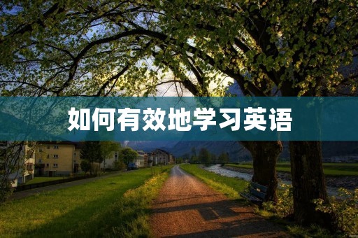 如何有效地学习英语 如何有效地学习英语