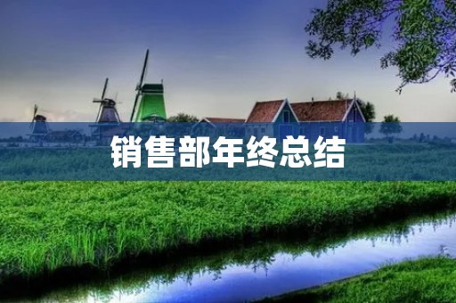 销售部年终总结:挑战与机遇并存
