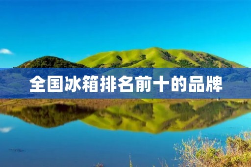 全国冰箱排名前十的品牌