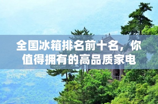 全国冰箱排名前十名，你值得拥有的高品质家电