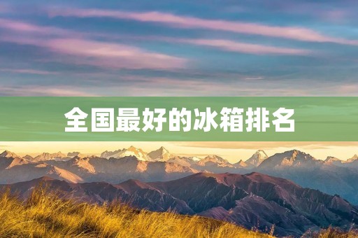 全国最好的冰箱排名：十款实力推荐