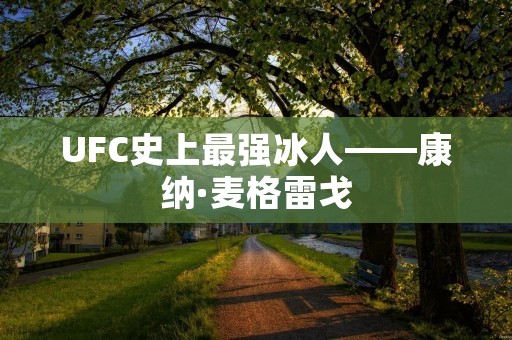 UFC史上最强冰人——康纳·麦格雷戈 UFC史上最强冰人——康纳·麦格雷戈