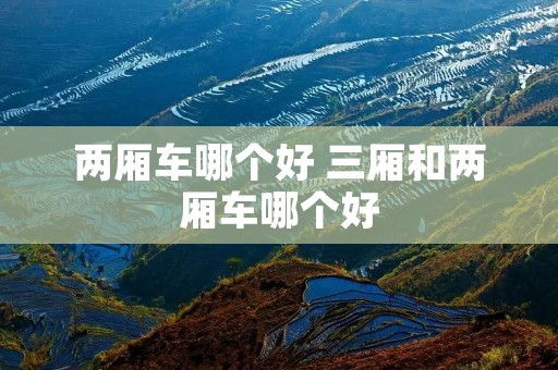 两厢车哪个好 三厢和两厢车哪个好