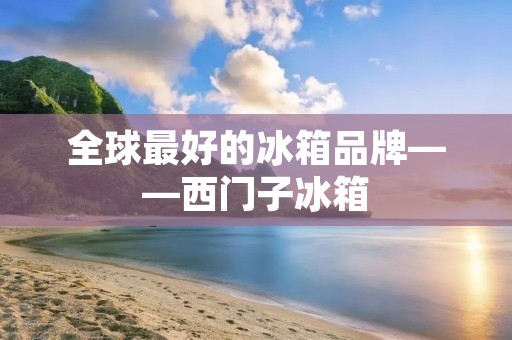 全球最好的冰箱品牌——西门子冰箱