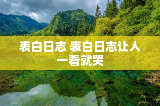 表白日志 表白日志让人一看就哭