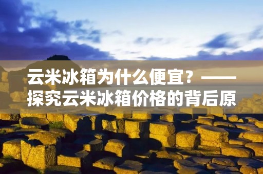 云米冰箱为什么便宜？——探究云米冰箱价格的背后原因