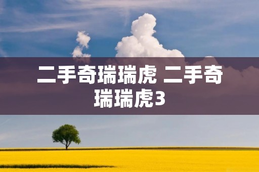 二手奇瑞瑞虎 二手奇瑞瑞虎3