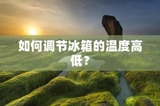 如何调节冰箱的温度高低？