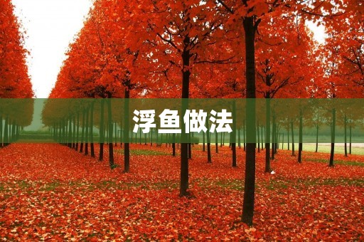 浮鱼做法:从选材到烹饪全程详解 浮鱼做法:从选材到烹饪全程详解