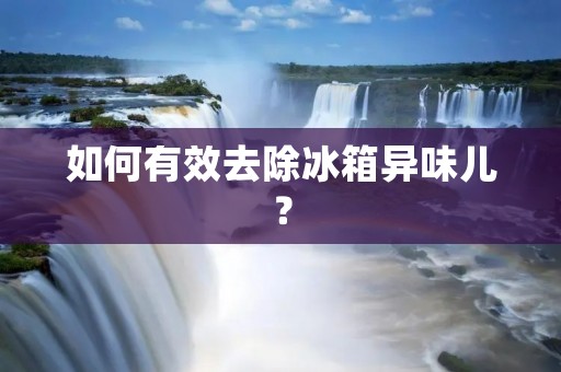 如何有效去除冰箱异味儿？