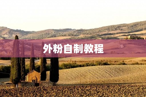 外粉自制教程:简单易学的制作方法 外粉自制教程:简单易学的制作方法