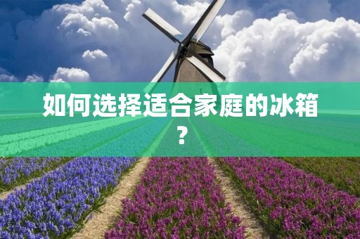 如何选择适合家庭的冰箱？