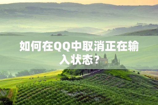 如何在QQ中取消正在输入状态?