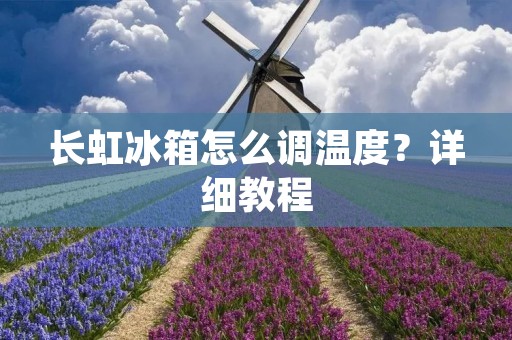 长虹冰箱怎么调温度？详细教程