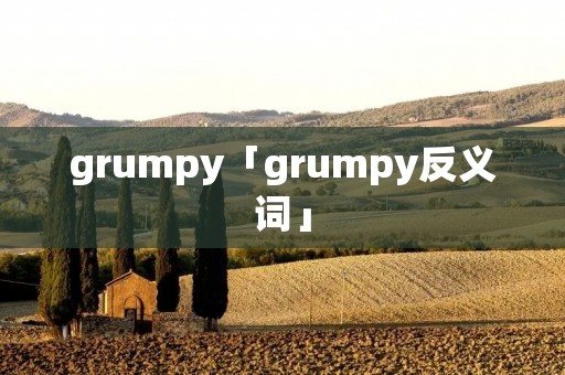 grumpy「grumpy反义词」