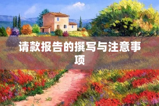 请款报告的撰写与注意事项