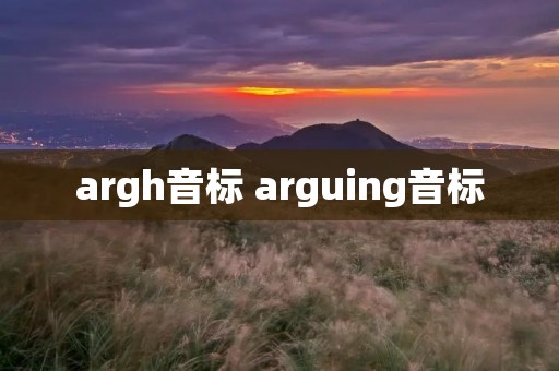 argh音标 arguing音标