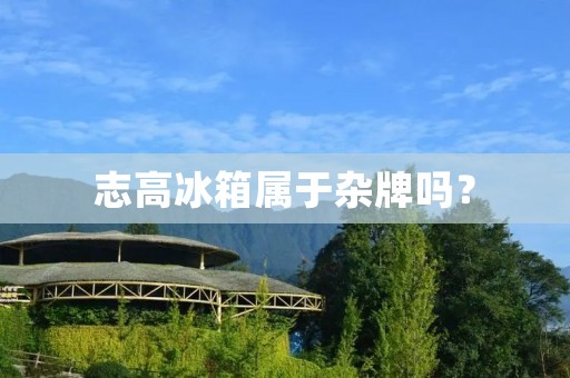 志高冰箱属于杂牌吗? 志高冰箱属于杂牌吗?