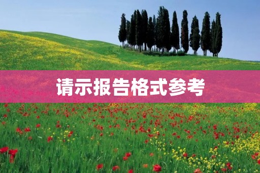 请示报告格式参考