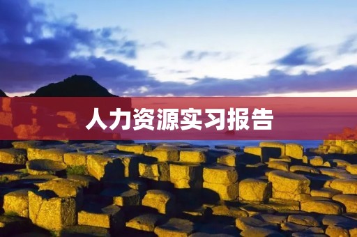 人力资源实习报告：从实践中感受成长
