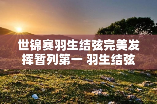 世锦赛羽生结弦完美发挥暂列第一 羽生结弦世锦赛2021