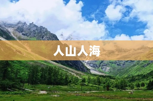 人山人海：描述人多的四字词语