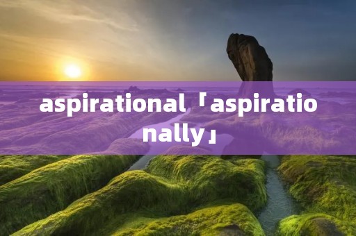 aspirational「aspirationally」