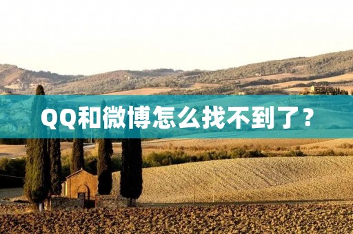 QQ和微博怎么找不到了?