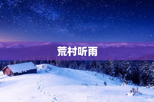 荒村听雨：一个寂静无声的世界