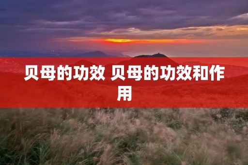 贝母的功效 贝母的功效和作用