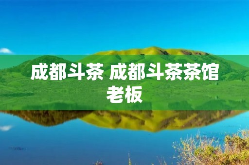 成都斗茶 成都斗茶茶馆老板
