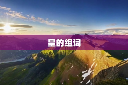皇的组词：皇帝、皇后、皇室、皇族、皇家、皇冠、皇权、皇家徽章、皇宫、皇帝陵、皇家血统、皇家仪式、皇家家族