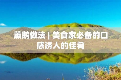 薰鹅做法 | 美食家必备的口感诱人的佳肴 薰鹅做法 | 美食家必备的口感诱人的佳肴