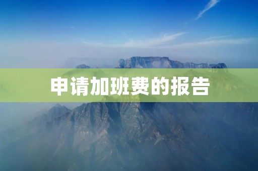 申请加班费的报告