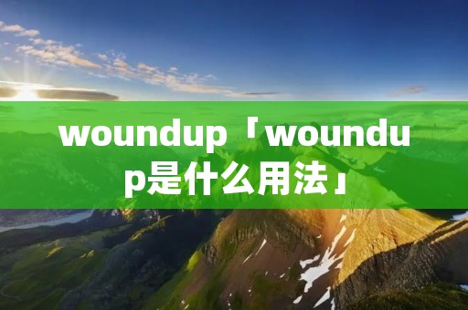 woundup「woundup是什么用法」