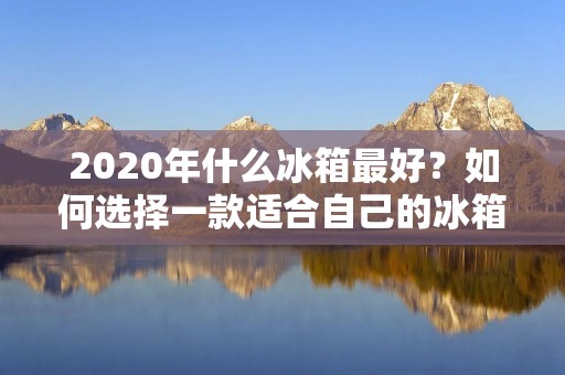 2020年什么冰箱最好?如何选择一款适合自己的冰箱? 2020年什么冰箱最好?如何选择一款适合自己的冰箱?
