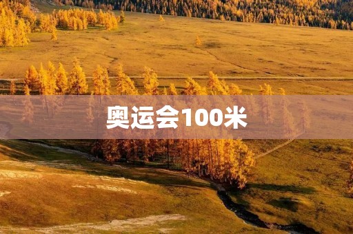 奥运会100米：速度与荣耀的竞争