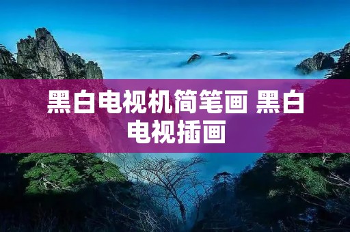 黑白电视机简笔画 黑白电视插画