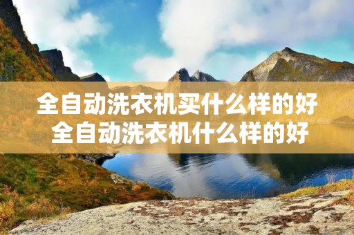 全自动洗衣机买什么样的好 全自动洗衣机什么样的好?