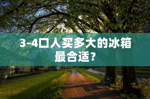 3-4口人买多大的冰箱最合适? 3-4口人买多大的冰箱最合适?
