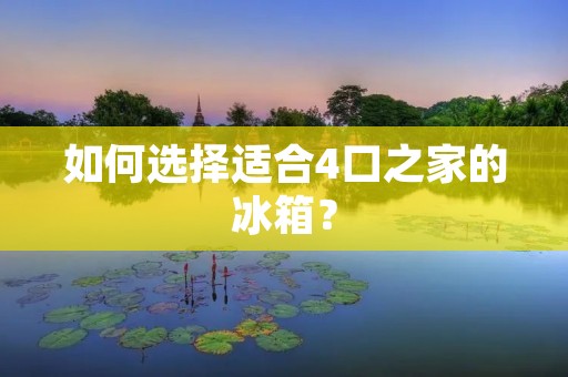如何选择适合4口之家的冰箱? 如何选择适合4口之家的冰箱?