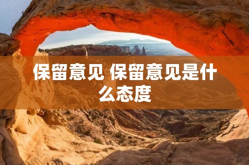 保留意见 保留意见是什么态度 保留意见 保留意见是什么态度