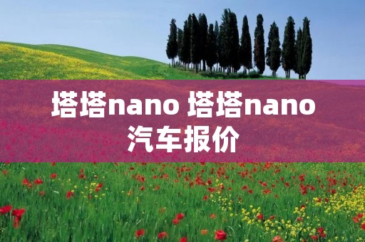 塔塔nano 塔塔nano汽车报价