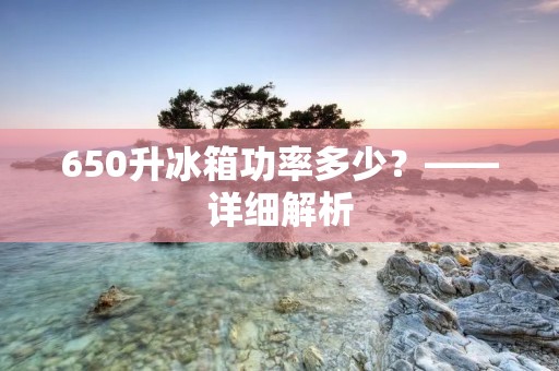 650升冰箱功率多少?——详细解析 650升冰箱功率多少?——详细解析